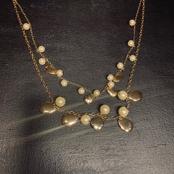 J.Crew Double Strand Necklace w/Teardrops & Pearls - Picture 6 of 8